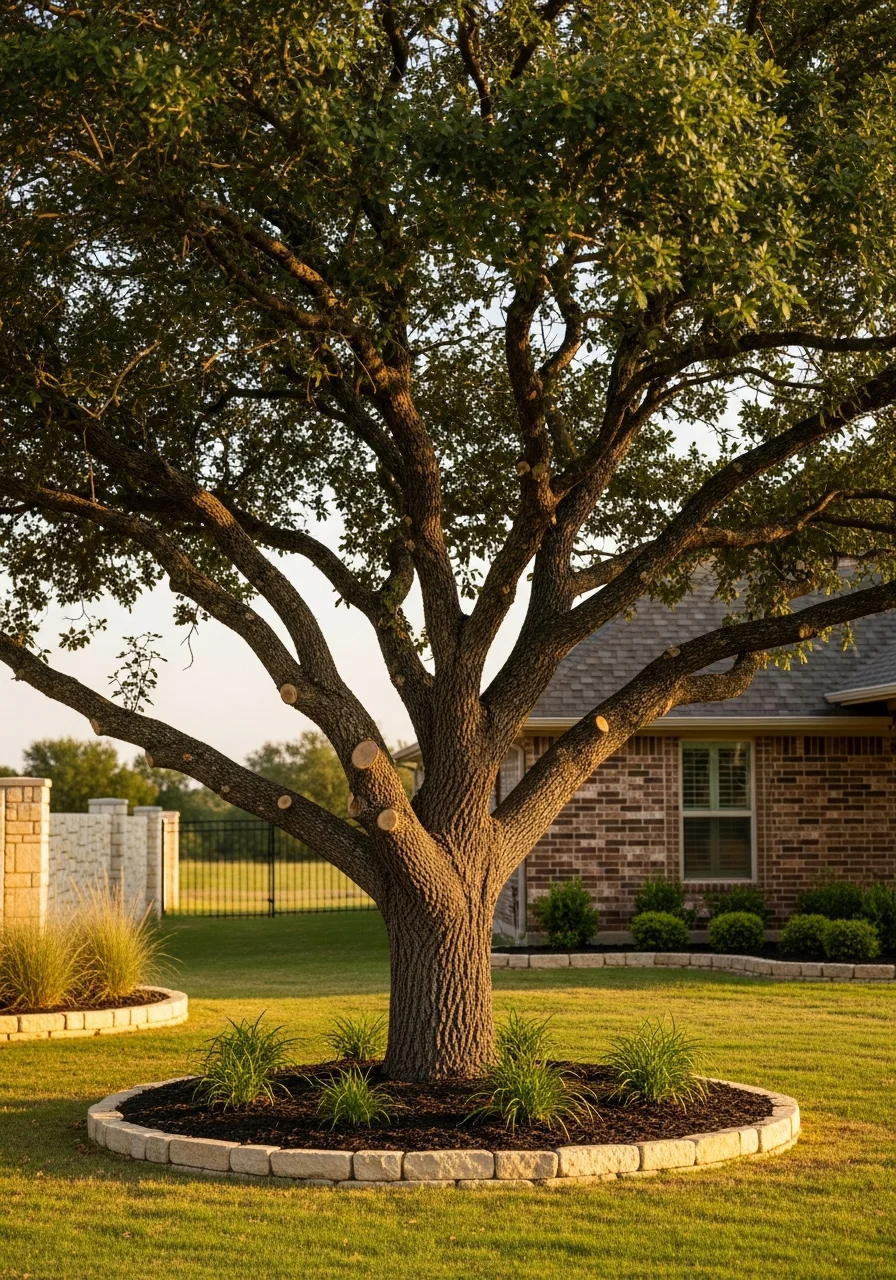 Detail shot of completed work on a Cooke County home, showing professional finish.